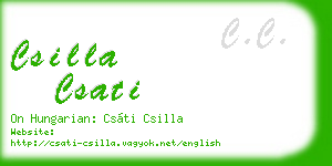 csilla csati business card